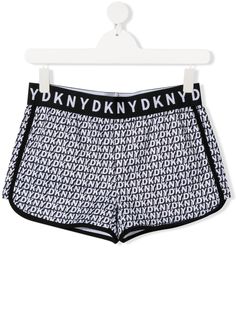 Dkny Kids шорты с боковыми разрезами и логотипом