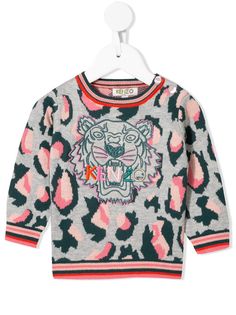 Kenzo Kids джемпер с вышивкой Tiger