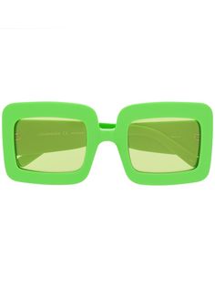Courrèges Eyewear солнцезащитные очки в глянцевой массивной оправе
