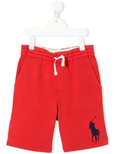 Ralph Lauren Kids спортивные шорты с вышитым логотипом