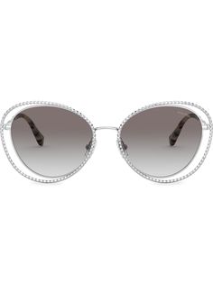 Miu Miu Eyewear солнцезащитные очки La Mondaine в оправе кошачий глаз