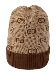 Gucci Kids вязаная шапка бини c узором GG