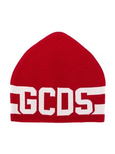 Gcds Kids шапка бини вязки интарсия с логотипом