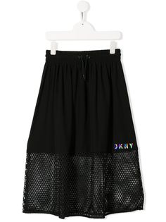 Dkny Kids юбка из джерси с сетчатой вставкой