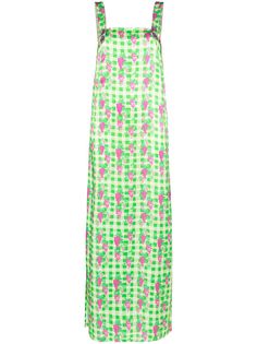 Helmstedt платье в клетку без рукавов с цветочным принтом