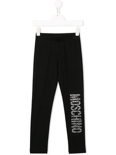 Moschino Kids декорированные легинсы с логотипом