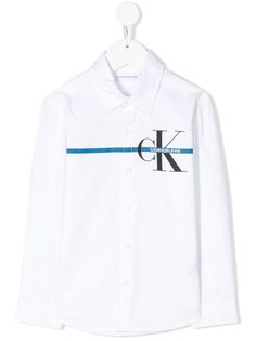 Calvin Klein Kids рубашка на пуговицах с логотипом