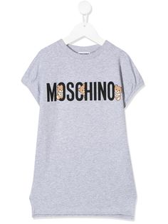 Moschino Kids платье-футболка с логотипом