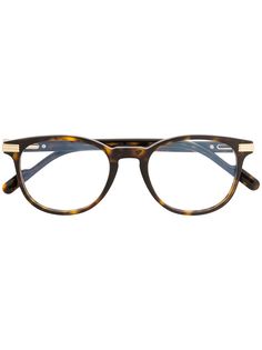 Cartier Eyewear очки Havana в круглой оправе черепаховой расцветки