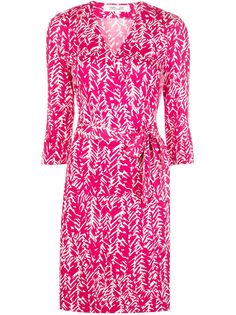 DVF Diane von Furstenberg платье с запахом и V-образным вырезом