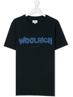 Woolrich Kids футболка с логотипом