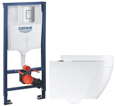 Комплект подвесной унитаз Grohe Euro Ceramic 39328000 + 39330001 + система инсталляции Grohe 38772001