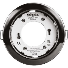 Светильник встраиваемый Navigator gx53-черный хром