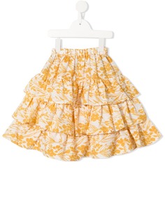 Little Bambah ярусная юбка с цветочным принтом