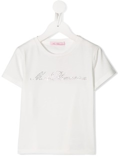 Miss Blumarine футболка с декорированным логотипом