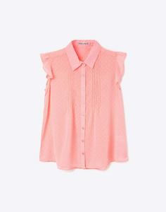 Розовая рубашка с рукавами-крылышками женская Gloria Jeans