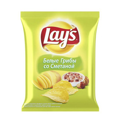 Чипсы картофельные Lays Белые грибы со сметаной 90 г