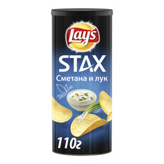 Чипсы картофельные Lays Stax Сметана и лук 110 г