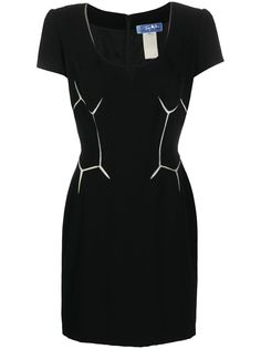 Thierry Mugler Pre-Owned платье узкого кроя с геометричными вставками