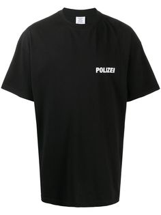 Vetements футболка Polizei с круглым вырезом