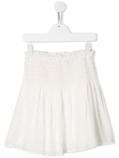 Chloé Kids юбка со сборками и узором в мелкую точку