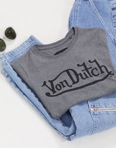 Футболка с логотипом Von Dutch-Серый