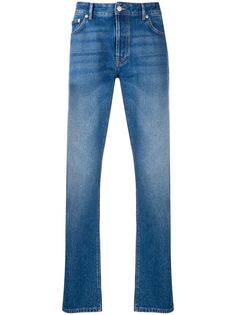 Officine Generale джинсы прямого кроя с эффектом потертости
