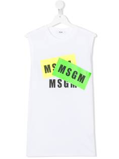 Msgm Kids топ без рукавов с логотипом