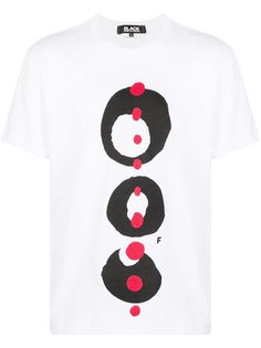 Black Comme Des Garçons футболка с графичным принтом и круглым вырезом