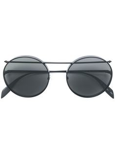 Alexander McQueen Eyewear солнцезащитные очки-авиаторы в круглой оправе