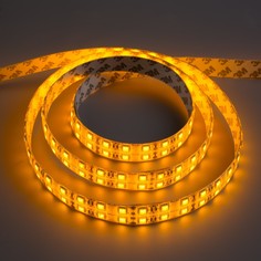 Светодиодная лента 12в, smd5050, 5 м, ip65, 120 led, 28.8 вт/м, 10-12 лм/1 led, dc, жёлтый Luazon Lighting