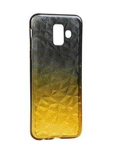Чехол Krutoff для Samsung Galaxy A6 SM-A600 Crystal Silicone Yellow-Black 12234
