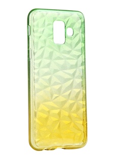Чехол Krutoff для Samsung Galaxy A6 SM-A600 Crystal Silicone Yellow-Green 12230