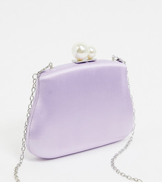 Эксклюзивный клатч с искусственным жемчугом и застежкой-твист True Decadence-Фиолетовый цвет