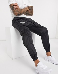 Черные брюки-карго с 3D карманами The Couture Club-Черный