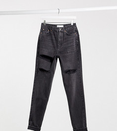 Черные выбеленные рваные джинсы в винтажном стиле Topshop Tall-Черный цвет