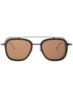 Thom Browne Eyewear солнцезащитные очки с двойным мостом в квадратной оправе