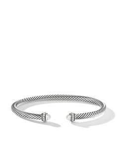 David Yurman серебряный браслет с бриллиантами и жемчугом