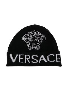 Versace Kids шапка бини с вышивкой Medusa