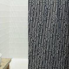 Штора для ванной objects cuts&amp;pieces (tkano) серый 200x180 см.