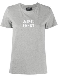 A.P.C. футболка с логотипом