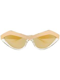 Bottega Veneta Eyewear солнцезащитные очки в многоугольной оправе кошачий глаз