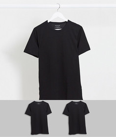 Набор из 2 футболок черного цвета Jack & Jones Originals-Черный