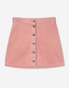 Розовая вельветовая юбка-трапеция для девочки Gloria Jeans