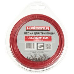 Леска для триммера Haisser звезда, 3 мм, 15 м