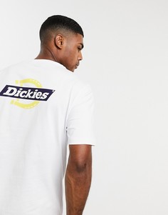 Белая футболка с принтом на спине Dickies-Белый