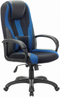 Кресло Brabix Rapid GM-102 черное/синее (532106)