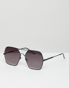 Черные квадратные солнцезащитные очки с фиолетовыми стеклами Jeepers Peepers-Черный