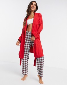 Мягкий красный халат LAUREN by Ralph Lauren
