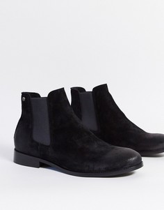 Черные замшевые ботинки челси Tommy Hilfiger-Черный